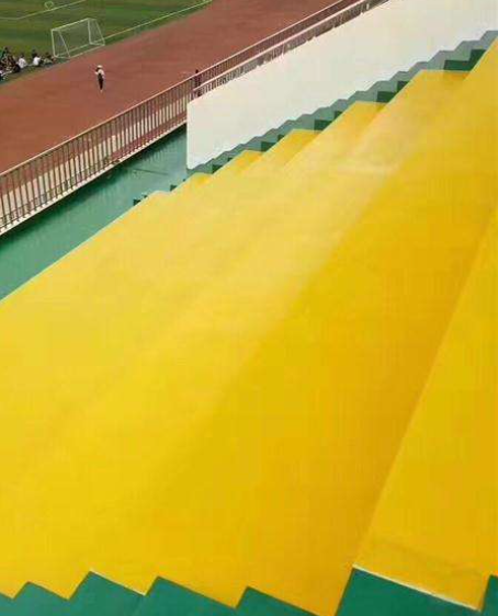 洪湖球场台阶翻新修补改造